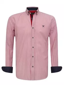 Рубашка на пуговицах классического кроя Jacey Quinn, красный