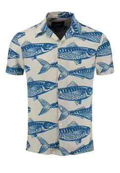 Рубашка на пуговицах классического кроя Key Largo Sardines, белый