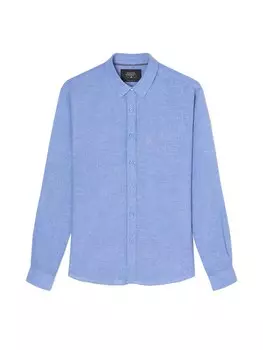 Рубашка на пуговицах классического кроя Le Temps Des Cerises Rodes, синий