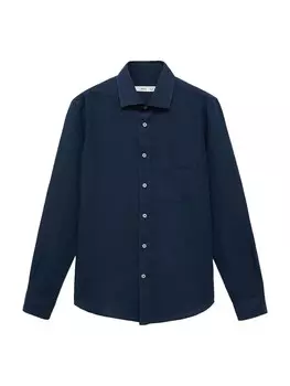 Рубашка на пуговицах классического кроя MANGO MAN Avispa, темно-синий
