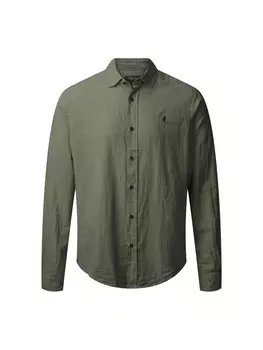 Рубашка на пуговицах классического кроя MCS, оливковый