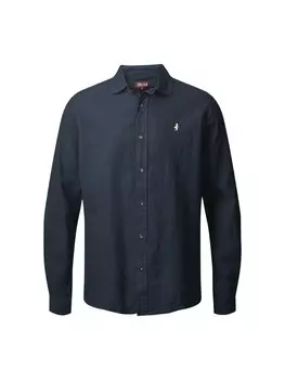 Рубашка на пуговицах классического кроя MCS, сапфировый