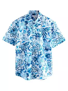 Рубашка на пуговицах классического кроя Next, цвет Blue/Light blue/Dark blue