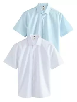 Рубашка на пуговицах классического кроя Next, цвет Light blue/White