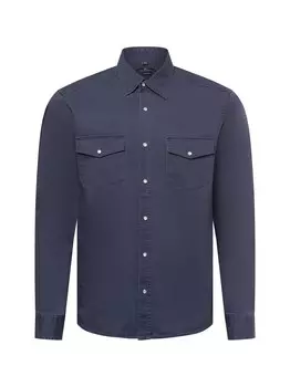Рубашка на пуговицах классического кроя Nils Sundstrm, морской синий