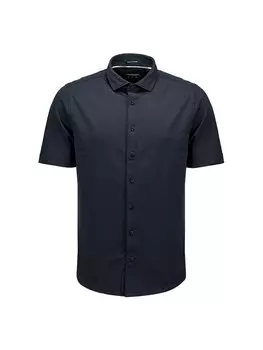 Рубашка на пуговицах классического кроя No Excess, темно-синий