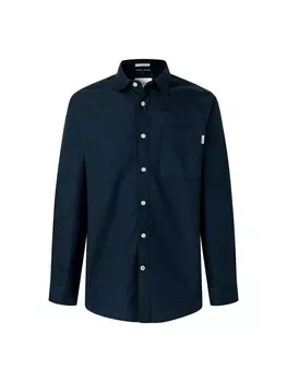 Рубашка на пуговицах классического кроя Pepe Jeans, темно-синий