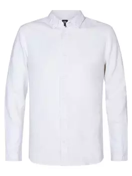 Рубашка на пуговицах классического кроя Petrol Industries Tealline, белый