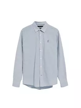 Рубашка на пуговицах классического кроя Polo Club, светло-синий