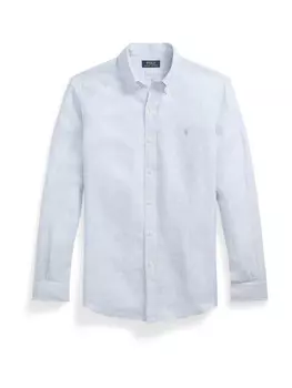 Рубашка на пуговицах классического кроя Polo Ralph Lauren, светло-синий