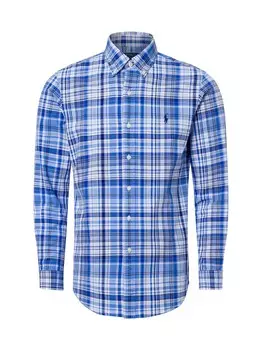Рубашка на пуговицах классического кроя Polo Ralph Lauren, синий