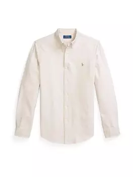 Рубашка на пуговицах классического кроя Polo Ralph Lauren, экрю