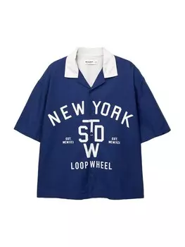 Рубашка на пуговицах классического кроя Pull&Bear, ночной синий