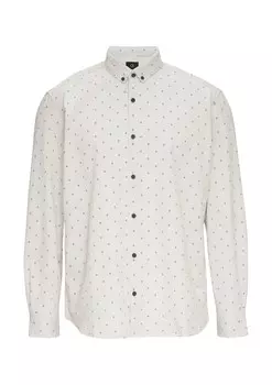 Рубашка на пуговицах классического кроя QS, кремовый