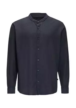 Рубашка на пуговицах классического кроя QS, ночной синий