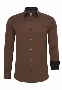 Рубашка на пуговицах классического кроя Rusty Neal, коричневый