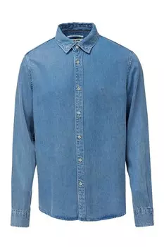 Рубашка на пуговицах классического кроя Salsa Jeans, синий