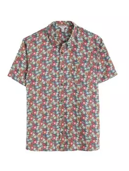 Рубашка на пуговицах классического кроя Seasalt Cornwall Blue Heron, разноцветный