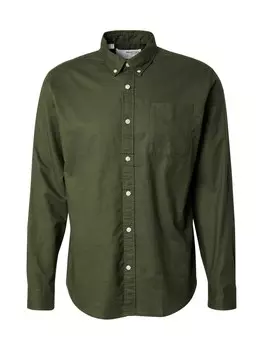 Рубашка на пуговицах классического кроя SELECTED SLHRMAT, темно-зеленый