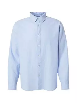 Рубашка на пуговицах классического кроя SELECTED, светло-синий