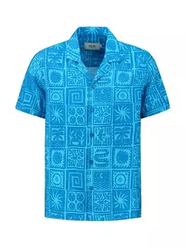 Рубашка на пуговицах классического кроя Shiwi, синий