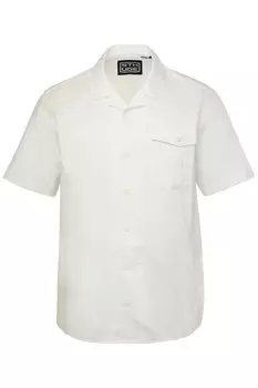 Рубашка на пуговицах классического кроя STHUGE, белый