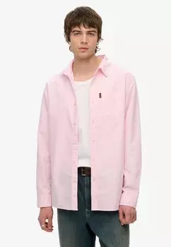 Рубашка на пуговицах классического кроя Superdry, розовый