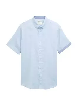Рубашка на пуговицах классического кроя TOM TAILOR, цвет Dusty blue/Light blue