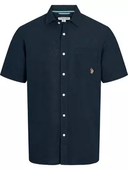 Рубашка на пуговицах классического кроя U.S. POLO ASSN. Flori, темно-синий