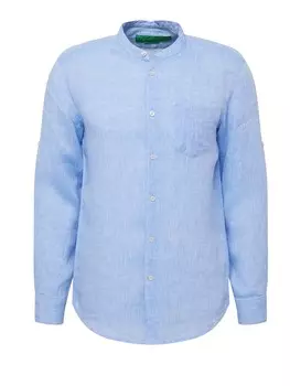 Рубашка на пуговицах классического кроя UNITED COLORS OF BENETTON, светло-синий