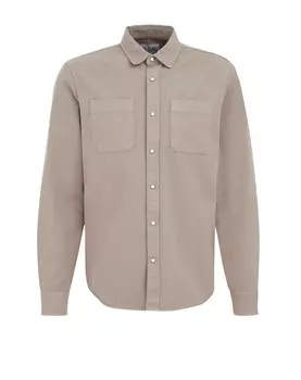 Рубашка на пуговицах классического кроя WE Fashion, бежевый