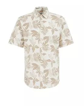 Рубашка на пуговицах классического кроя WE Fashion, бежевый