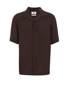 Рубашка на пуговицах классического кроя WE Fashion, темно-коричневый