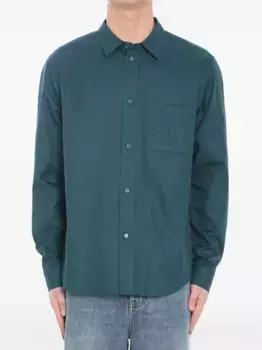 Рубашка на пуговицах LOEWE, зеленый