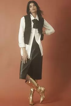 Рубашка на пуговицах Maeve с деталями, белый