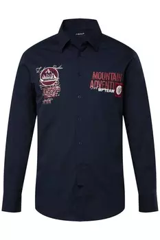 Рубашка на пуговицах Men Plus, пятнистый синий