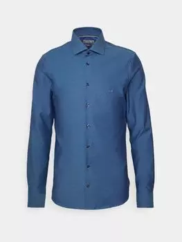 Рубашка на пуговицах Michael Kors Faux Uni Dobby Slim Fit Elegant, синий