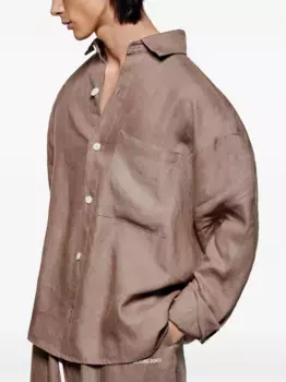 Рубашка на пуговицах MKI Miyuki Zoku, коричневый