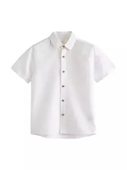 Рубашка на пуговицах Next Regular fit Button Up Shirt, белый
