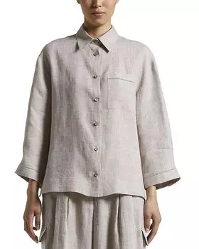 Рубашка на пуговицах Peserico, коричневый/бежевый