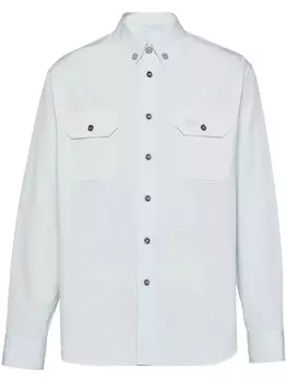 Рубашка на пуговицах Prada, синий