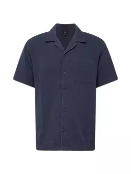 Рубашка на пуговицах QS Regular fit Button Up Shirt, темно-синий