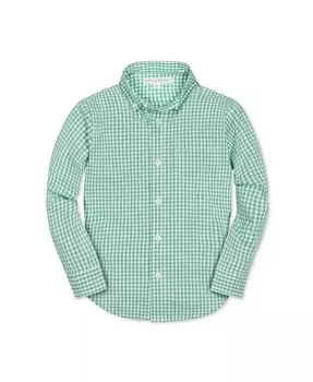 Рубашка на пуговицах с длинными рукавами из органического поплина для мальчиков Hope & Henry, розовый