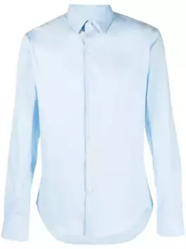 Рубашка на пуговицах с длинными рукавами SANDRO, синий