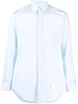 Рубашка на пуговицах с длинными рукавами THOM BROWNE, синий
