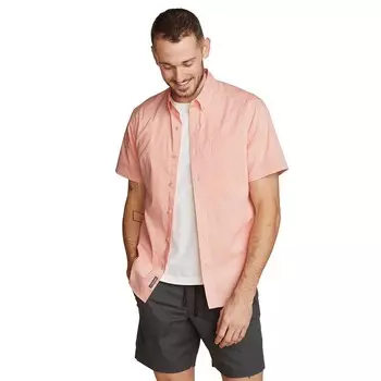 Рубашка на пуговицах с короткими рукавами Big & Tall Eddie Bauer Voyager Flex, цвет Flimingo
