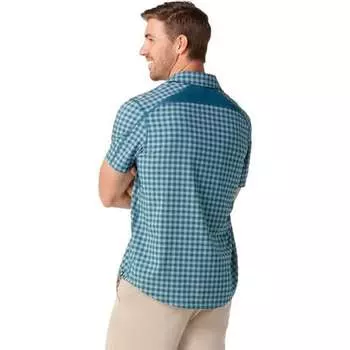 Рубашка на пуговицах с короткими рукавами и принтом мужская Smartwool, цвет Twilight Gingham Print