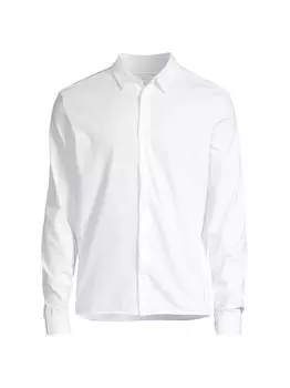 Рубашка на пуговицах с воротником Majestic Filatures