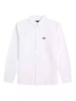Рубашка на пуговицах с вышитым логотипом Fred Perry, белый