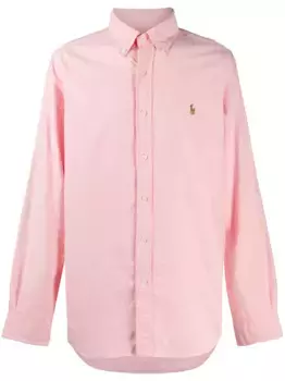 Рубашка на пуговицах с вышитым логотипом POLO RALPH LAUREN, розовый